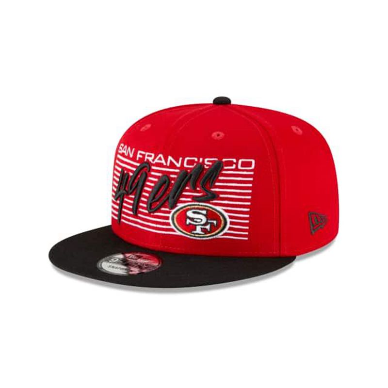 NFL San Francisco 49ers Retro 9Fifty Snapback (DFP3324) - Red New Era Caps